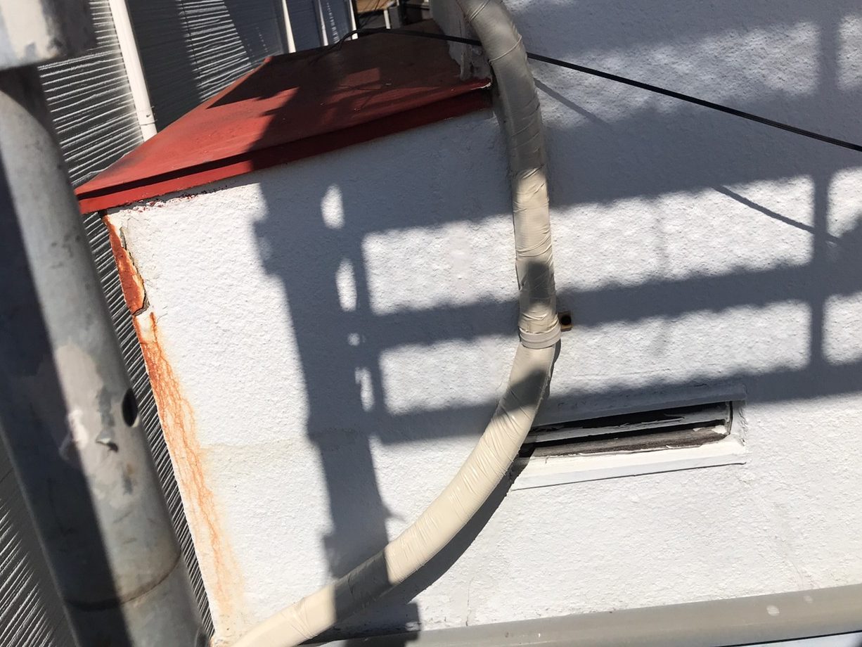 室外機ホーステープ巻き 