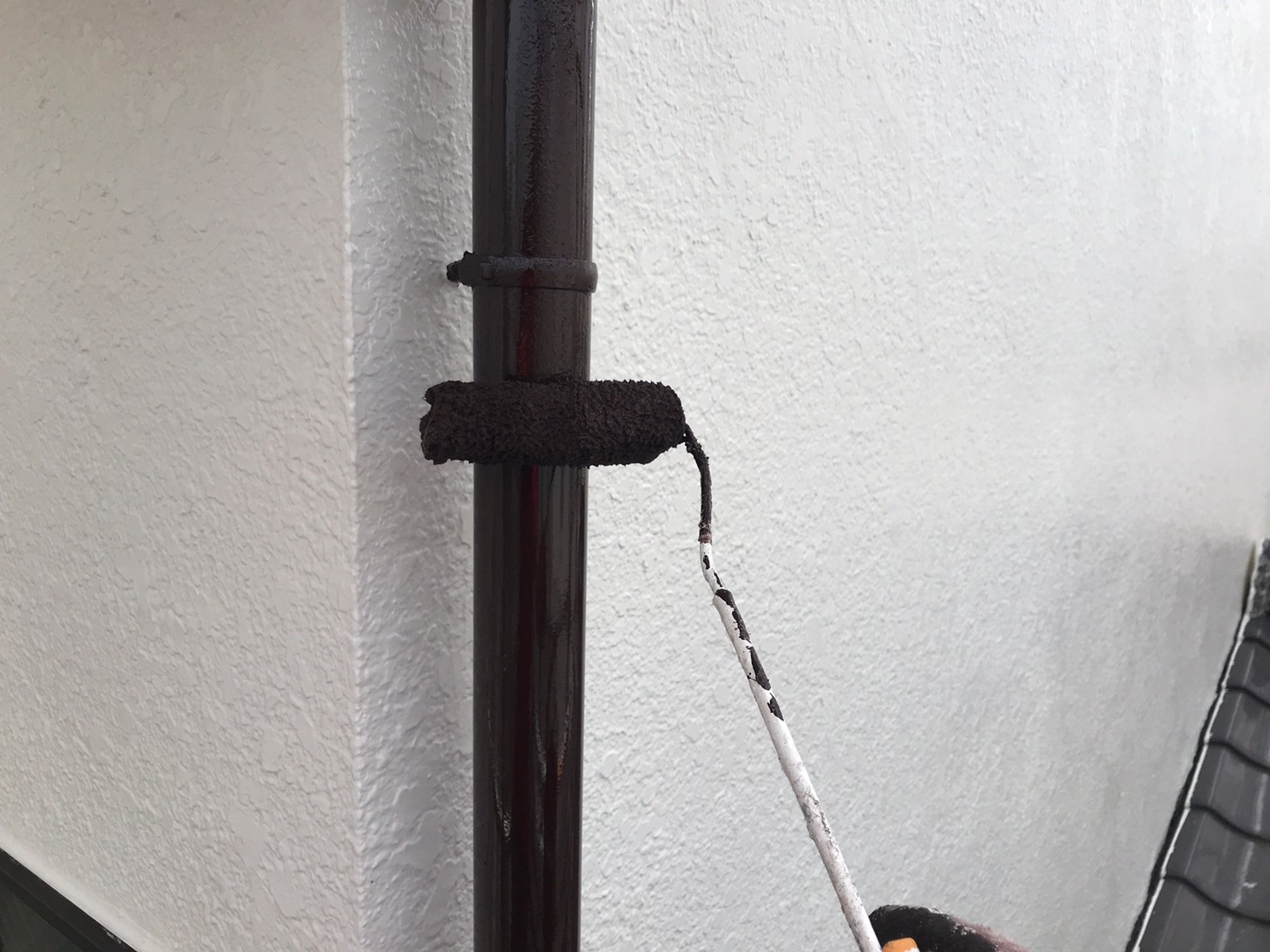 雨とい塗装工事 