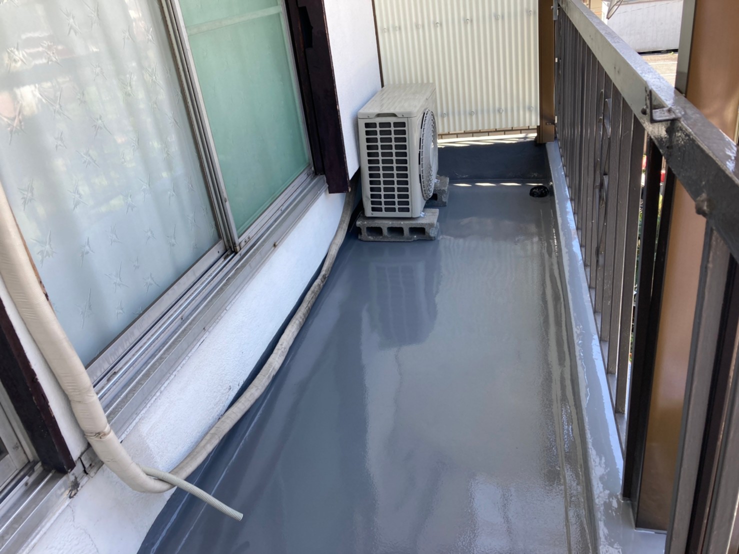 ベランダ防水工事（ウレタン密着防水） 
