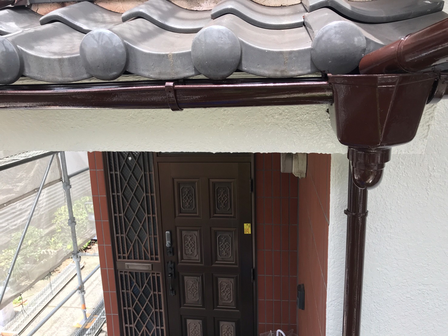 雨とい塗装工事 