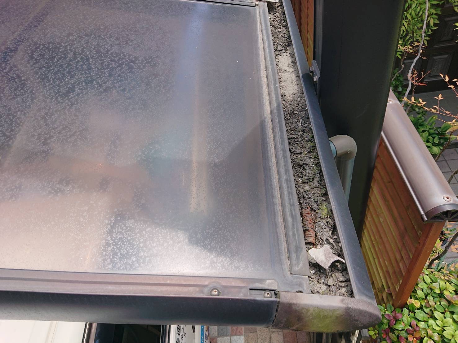 カーポートとい掃除 