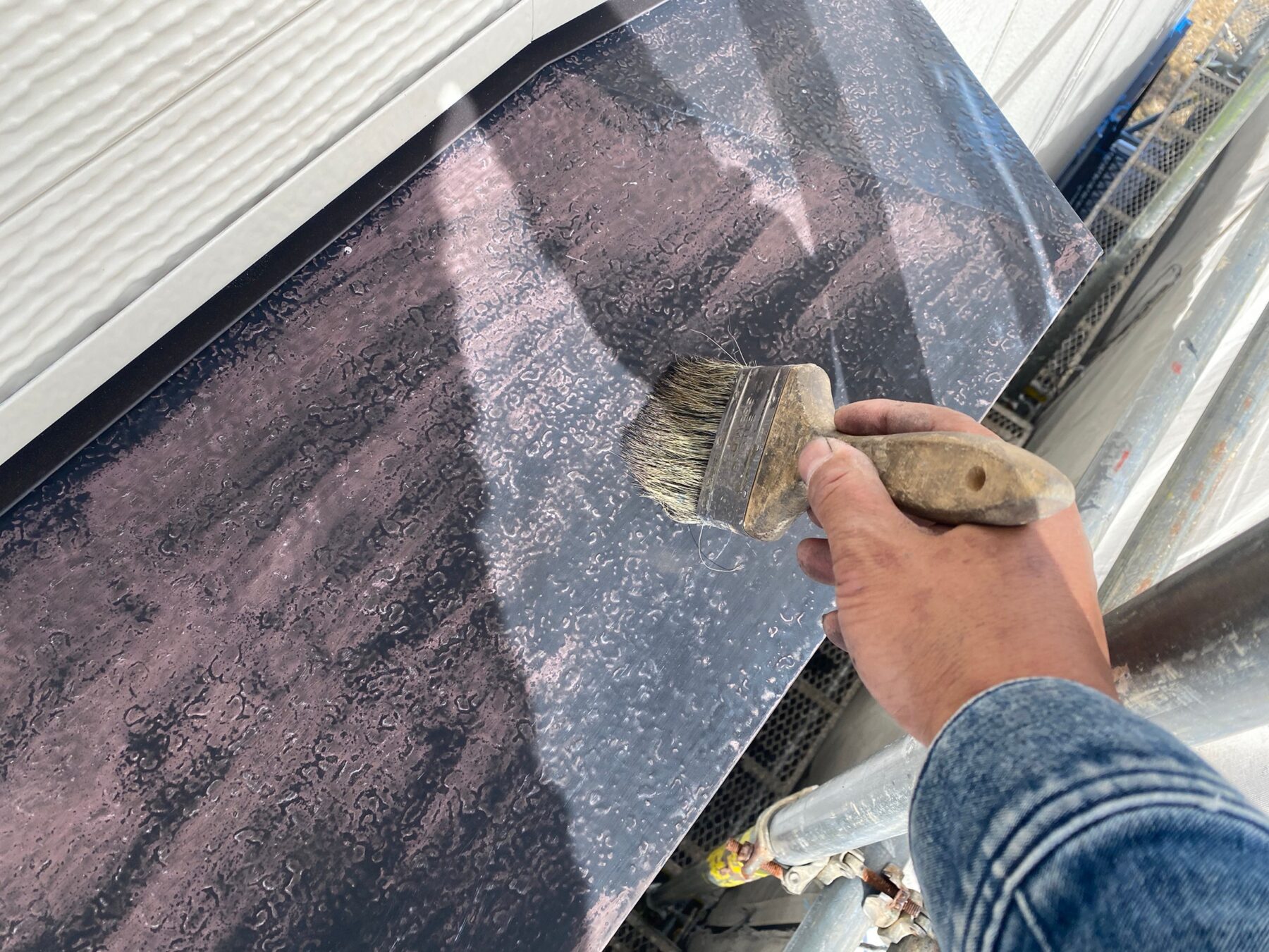 出窓上ウレタン塗装工事 