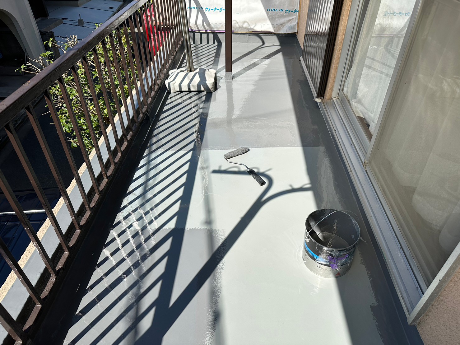 ベランダ密着ウレタン防水工事