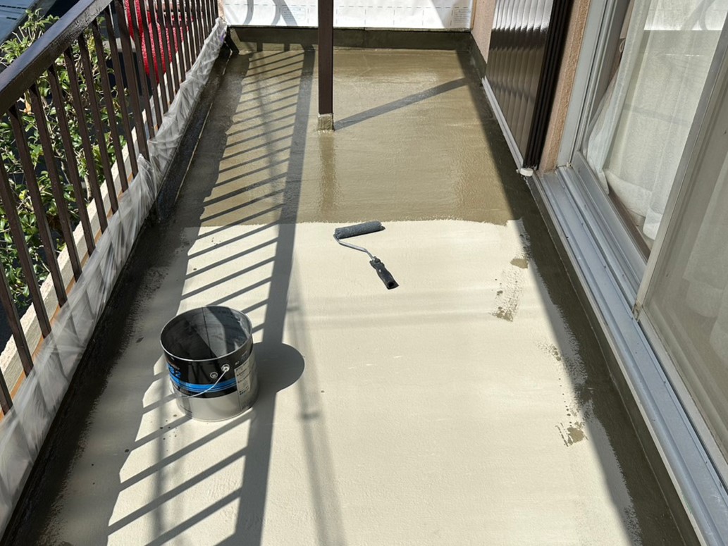ベランダ密着ウレタン防水工事
