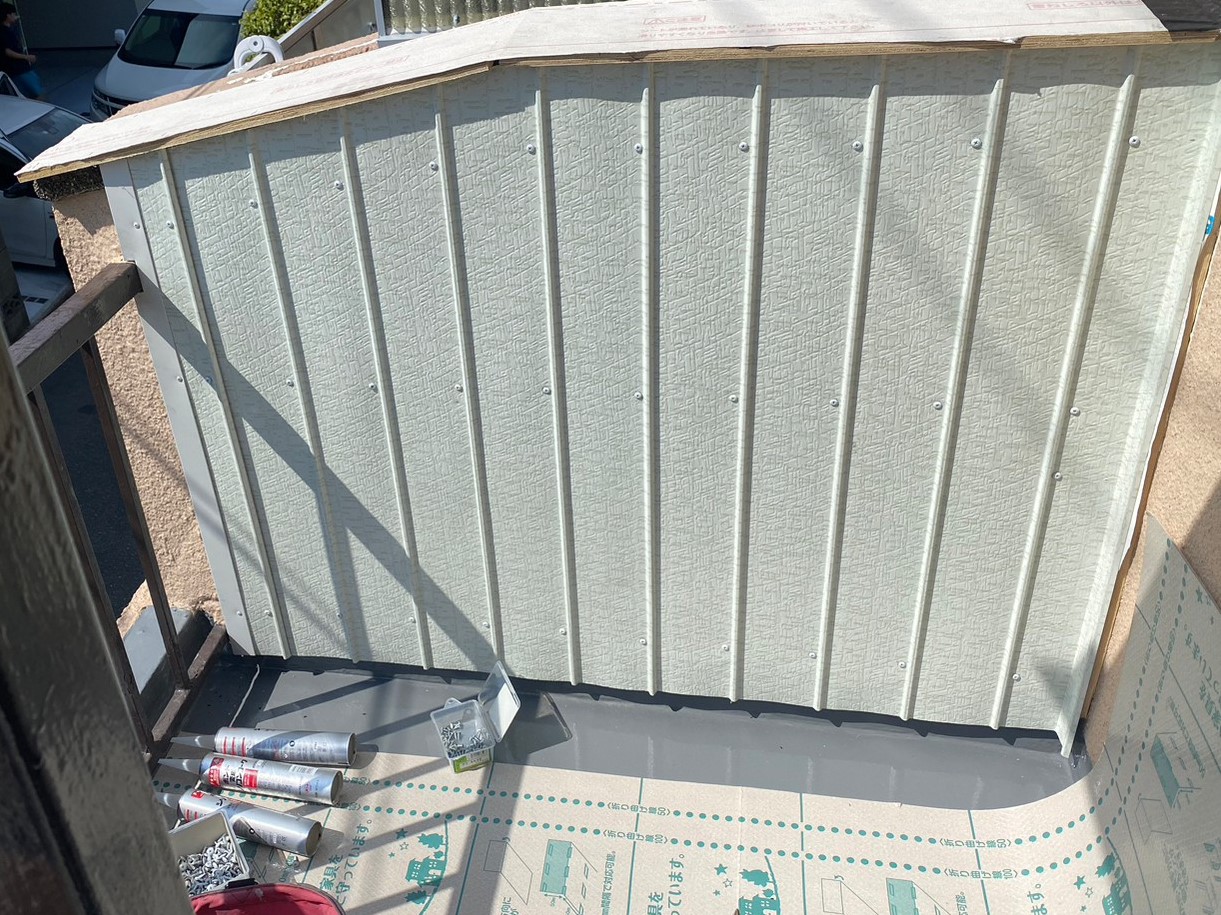 壁、笠木、水切り取り付け工事