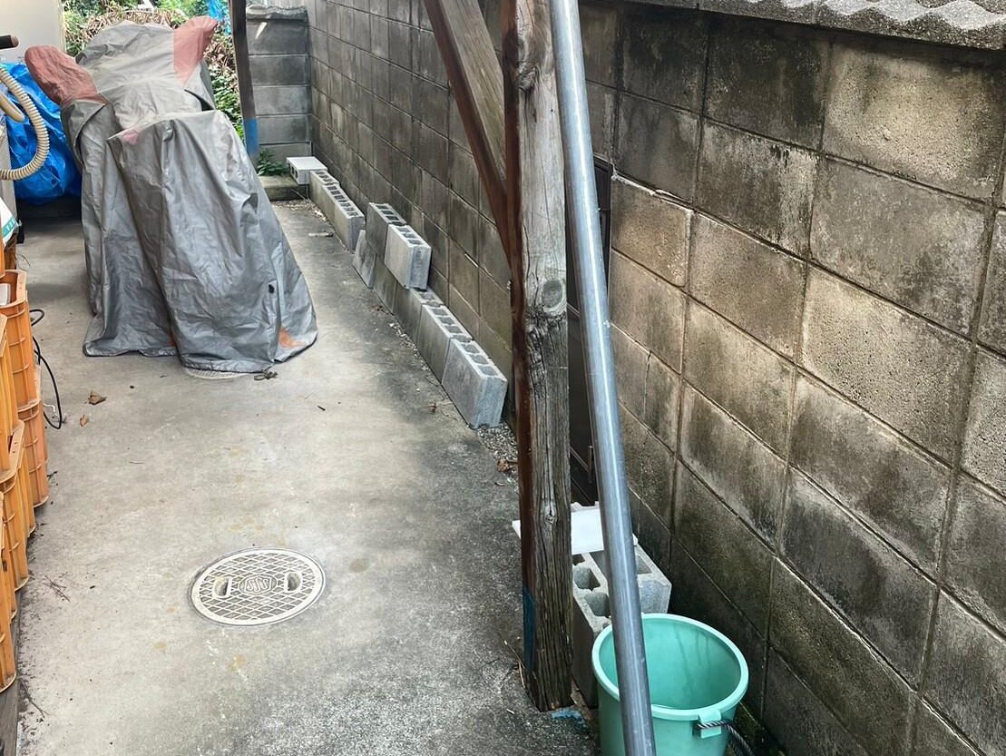 テラス柱入れ替え工事 