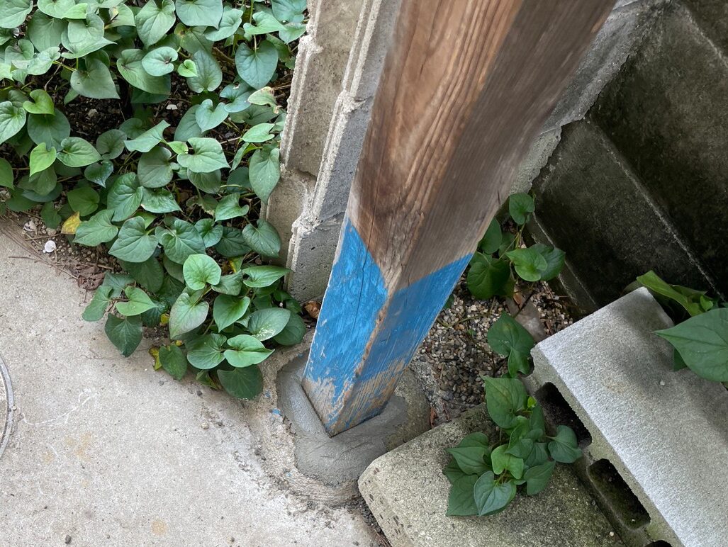 テラス柱入れ替え工事 