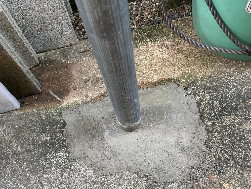 テラス柱入れ替え工事 