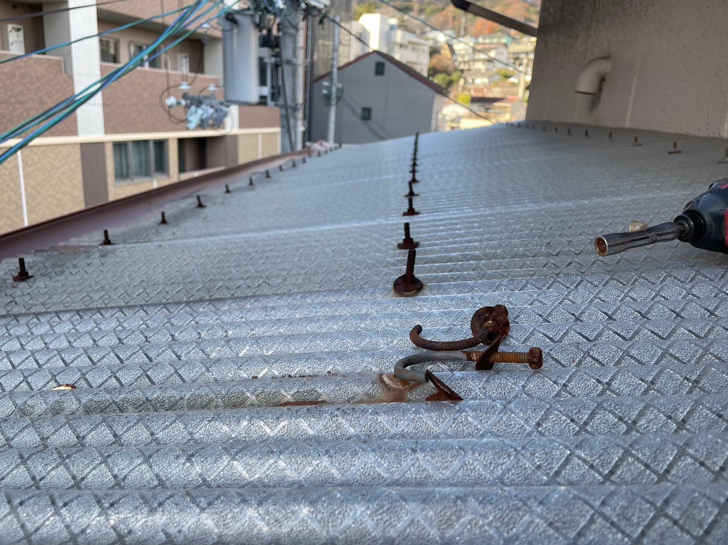 テラス屋根脱着