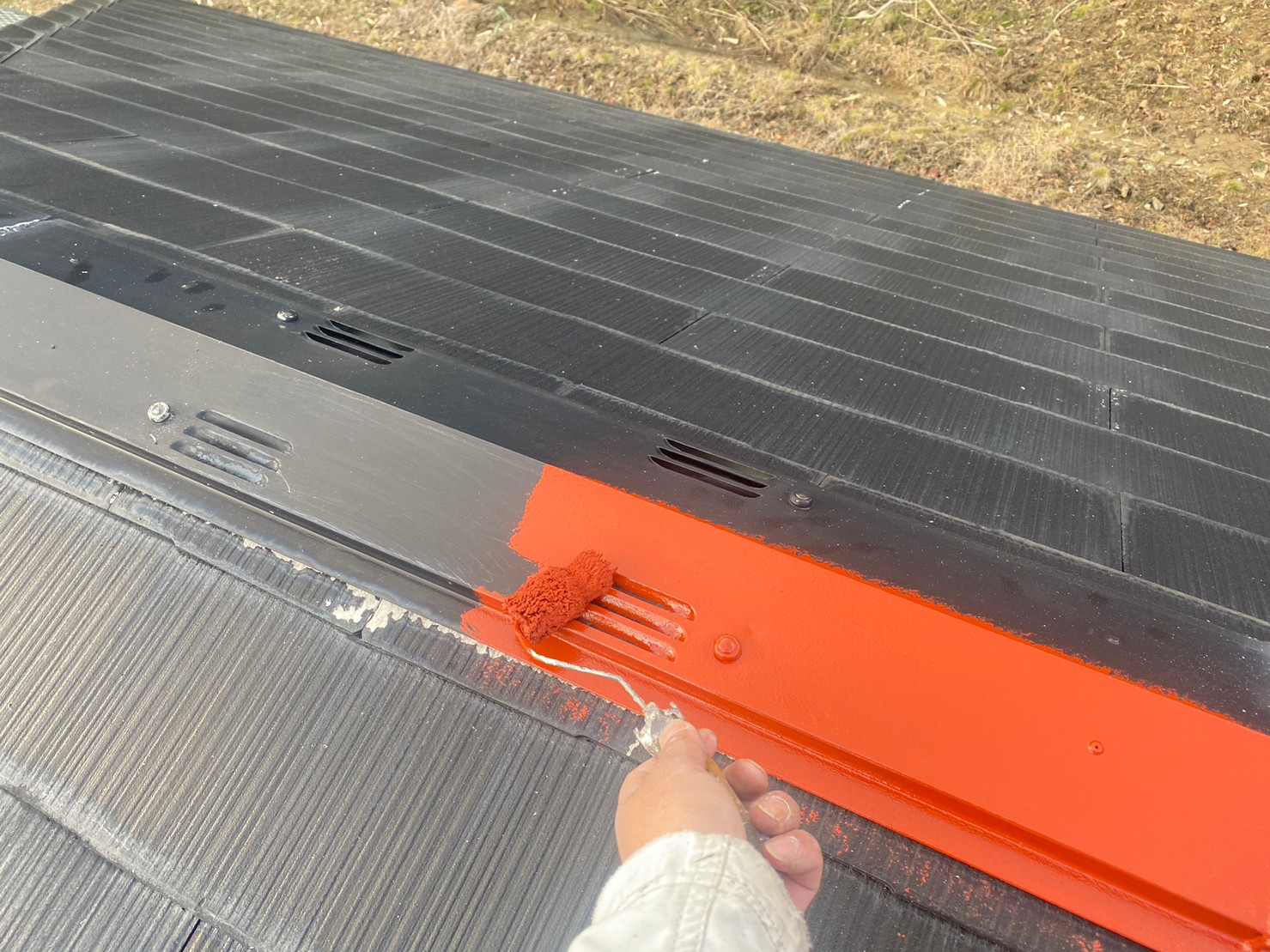 離れ屋根塗装工事 