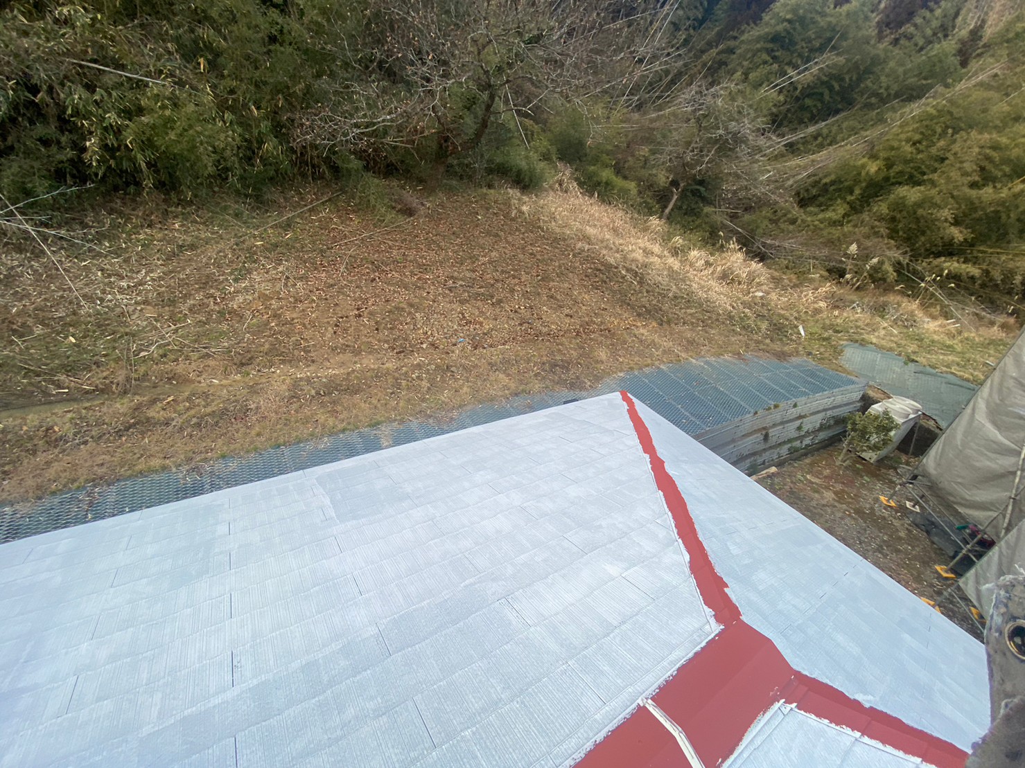 離れ屋根塗装工事 