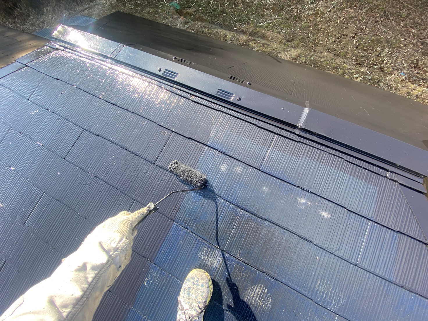 離れ屋根塗装工事 