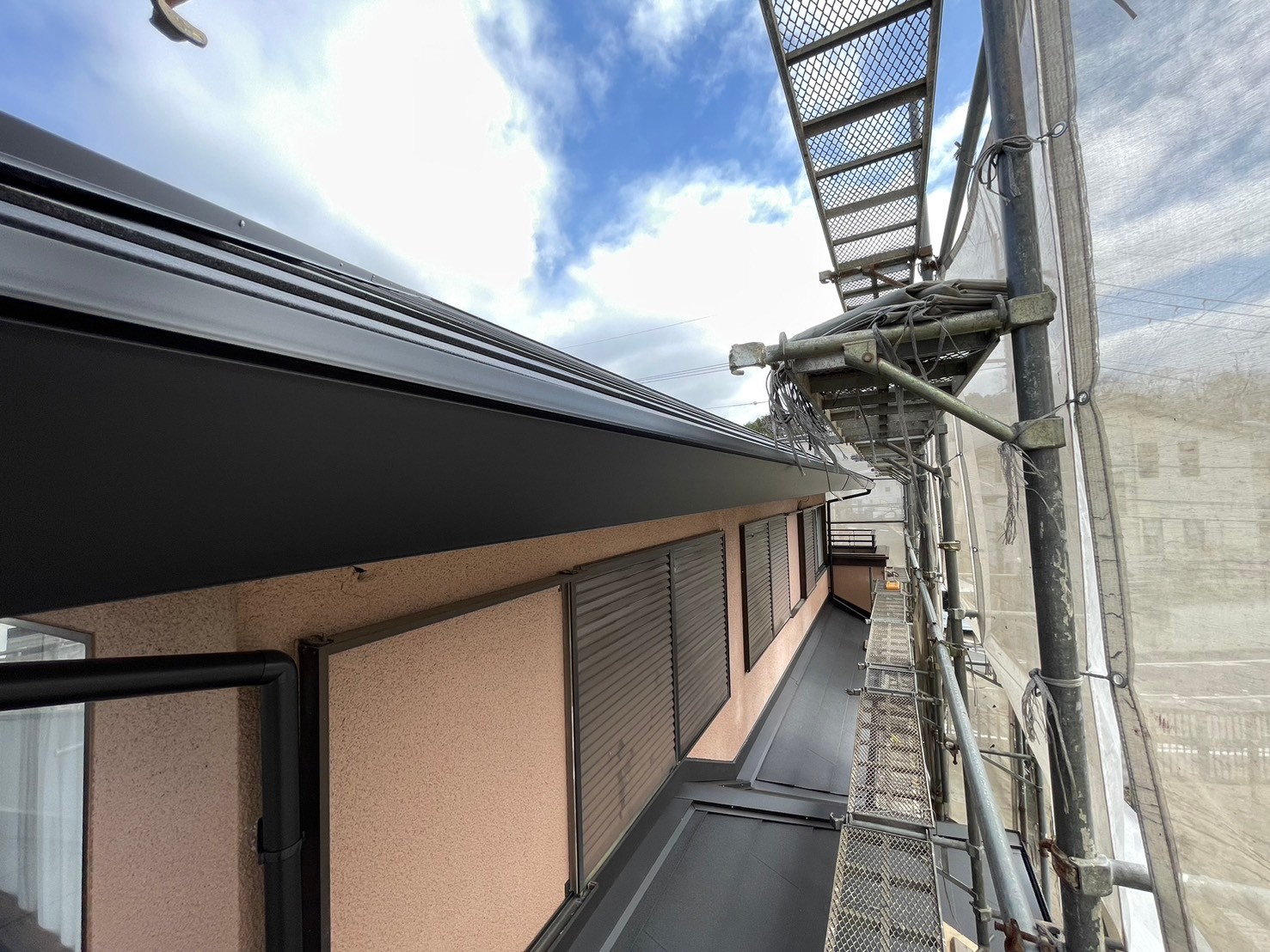 足場解体前確認 