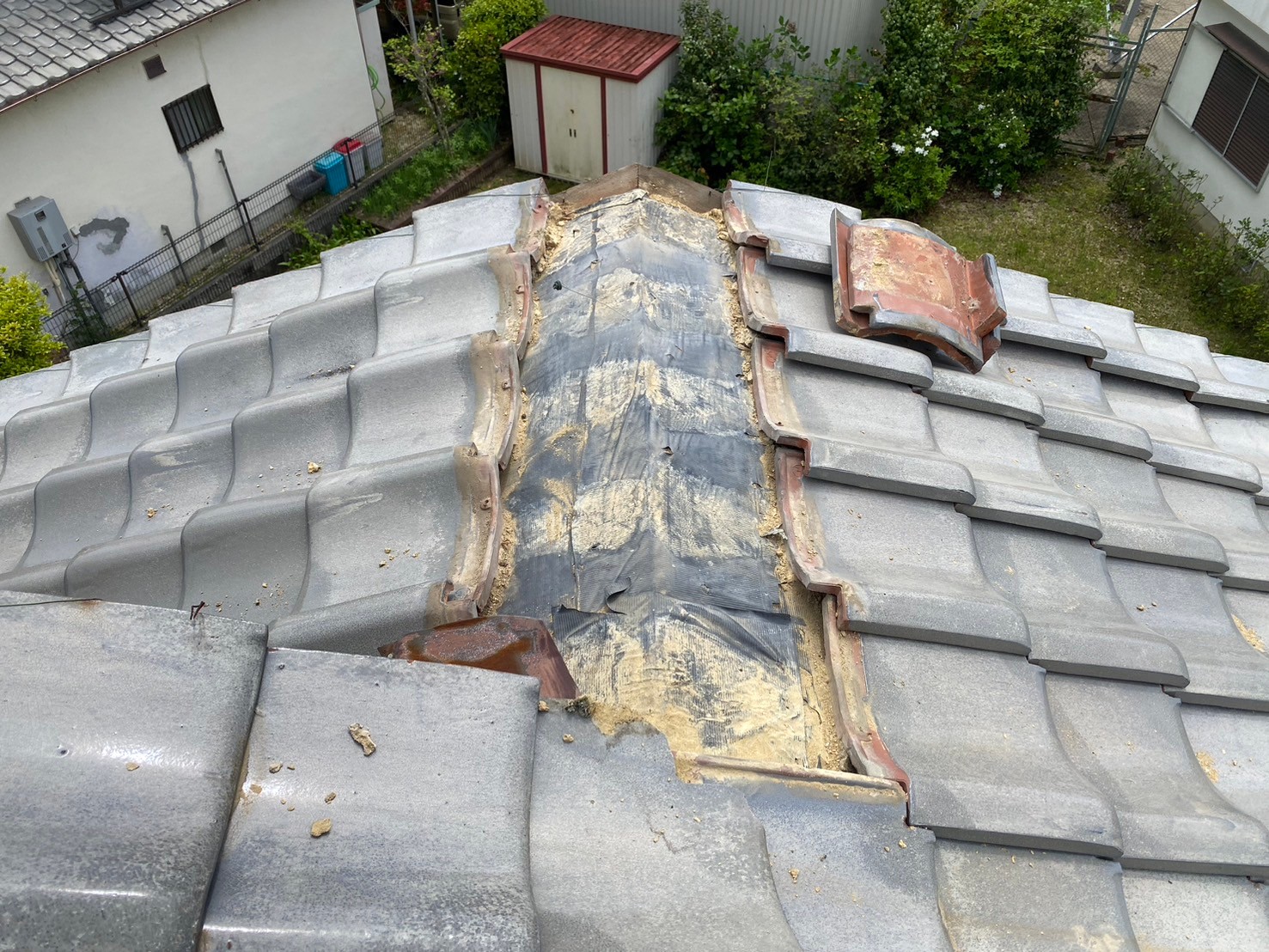 強化棟工事（大屋根） 