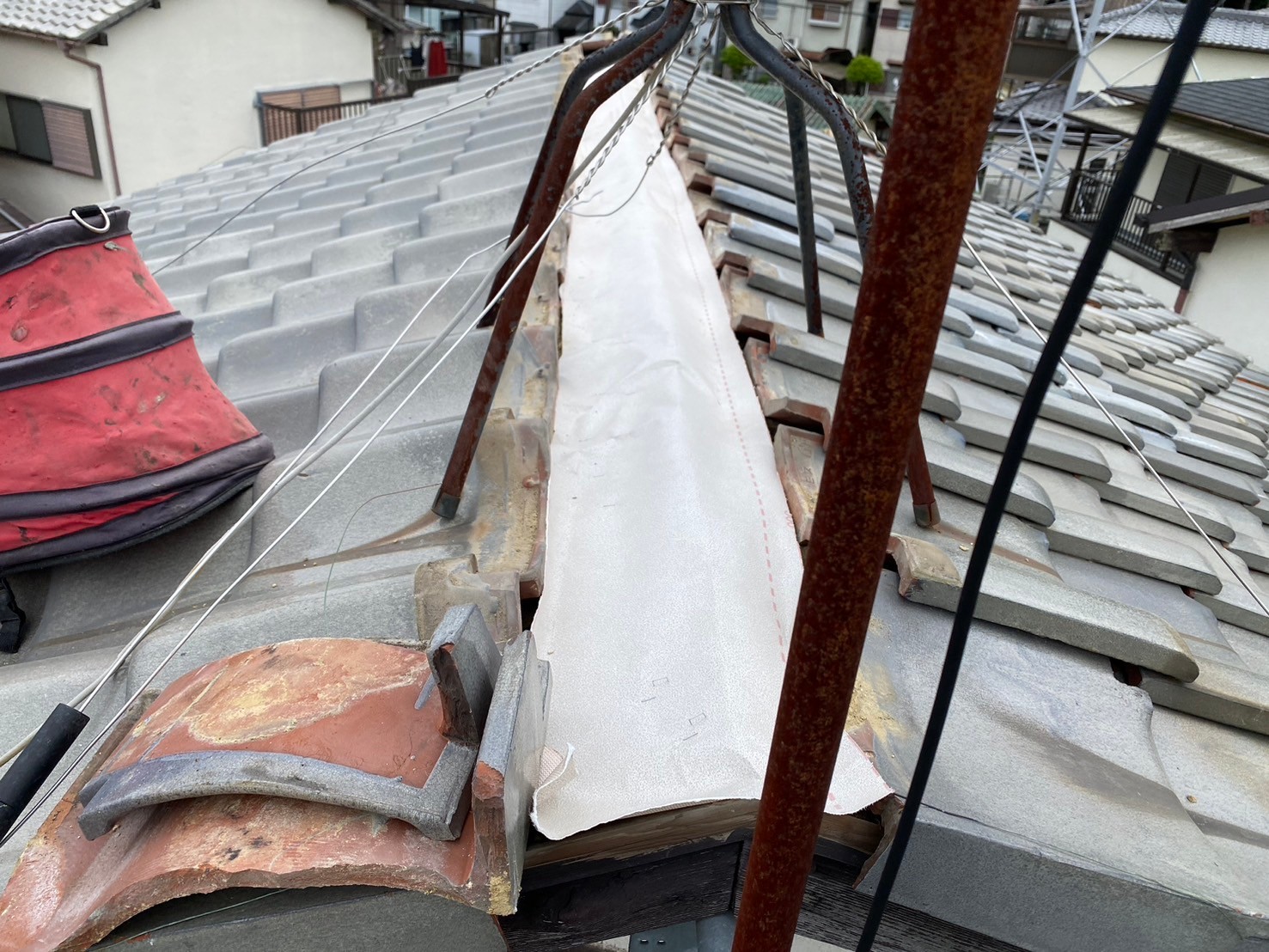 強化棟工事（大屋根） 