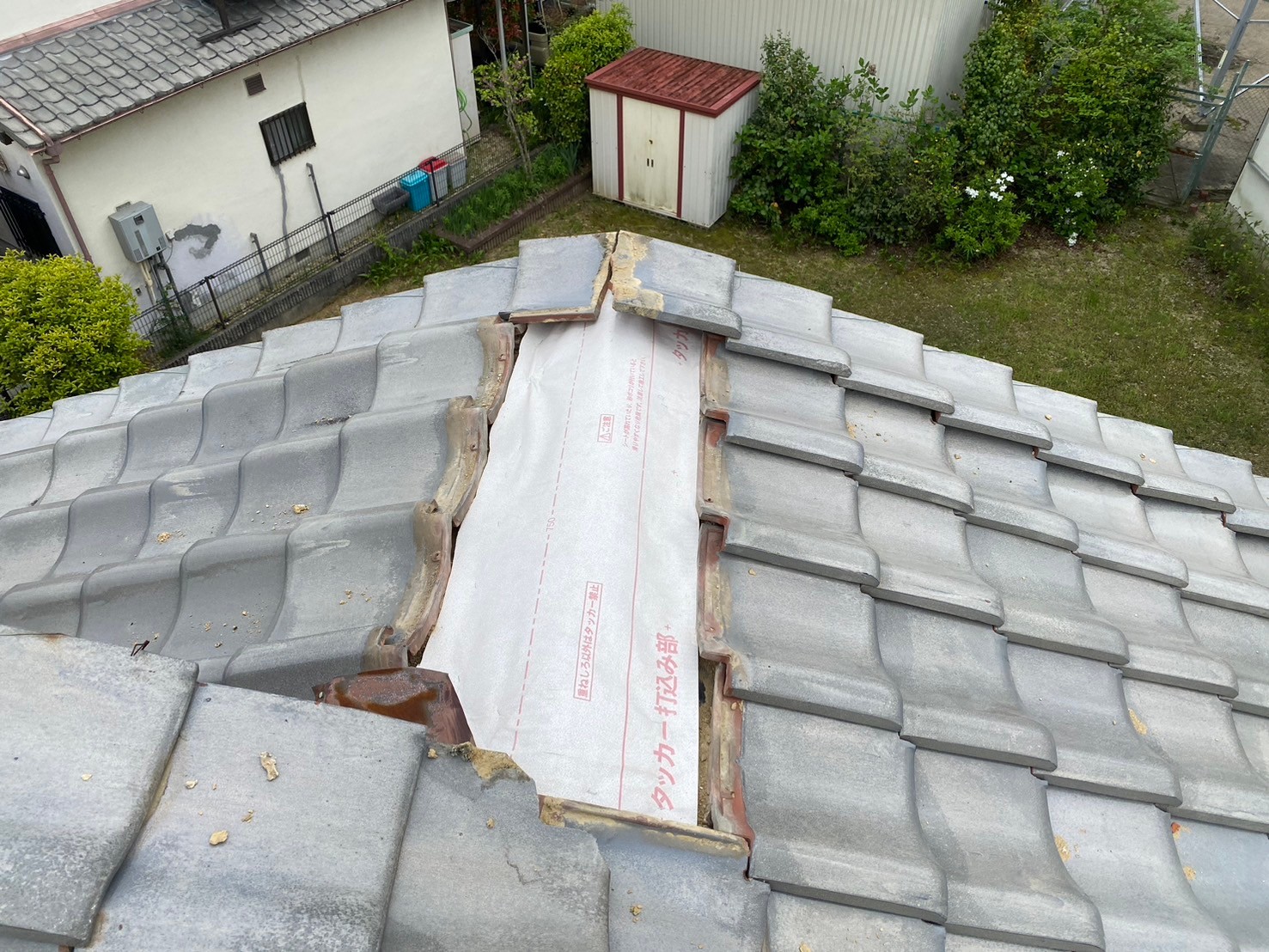 強化棟工事（大屋根） 