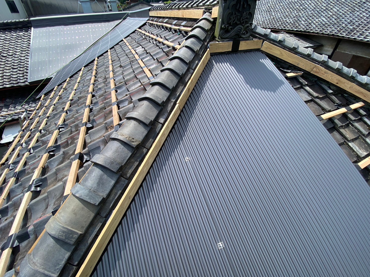 ガルバ波板カバー工事