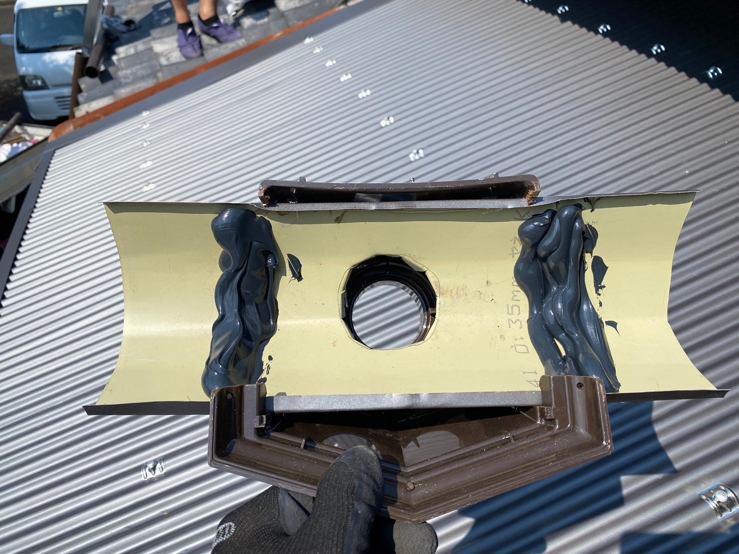 雨とい集水器、たてとい工事